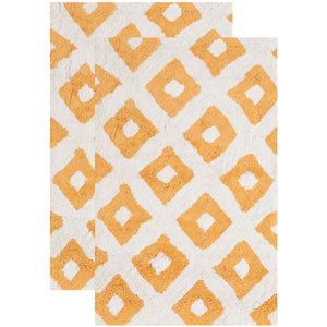 Safavieh Diamond Tufted Bathmat-Saffron (Set of 2)