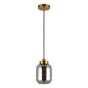 Safavieh Ethyx Pendant - Smoke Grey / Brass