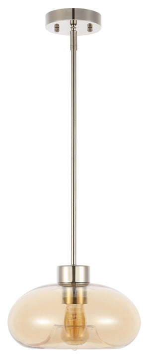Safavieh Jorie 11 Inch Pendant - Amber / Nickel