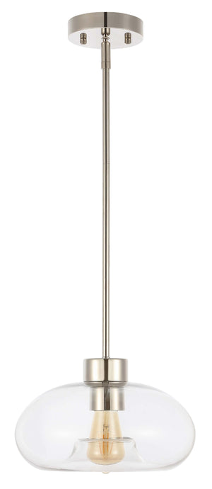 Safavieh Wessley 11 Inch Pendant - Clear / Nickel