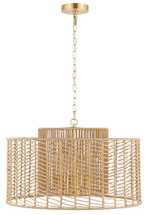 Safavieh Brynora 4 Light Extendable Pendant - Natural / Gold