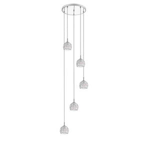 Safavieh Daine Pendant-Chrome/Clear