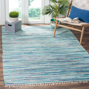 Safavieh Rag Rug Rug Collection RAR129C - Turquoise / Multi