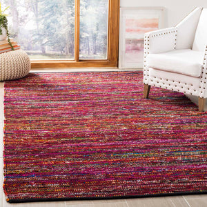Safavieh Rag Rug Rug Collection RAR250H - Fuchsia / Black