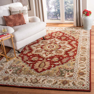 Safavieh Royalty Rug Collection ROY700Q - Red / Beige
