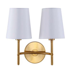 Safavieh Barrett Two Light Wall Sconce-Brass Gold