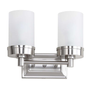 Safavieh Kylan Two Light Bathroom Sconce-Nickel