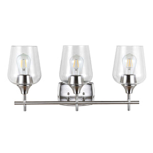 Safavieh Eagan Wall Sconce-Nickel/Clear