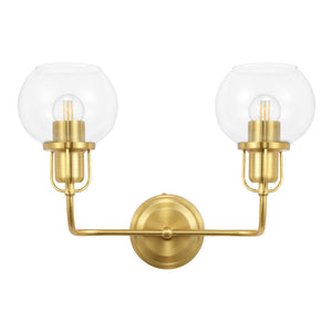Safavieh Fenris Wall Sconce - Satin Brass/Clear