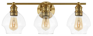 Safavieh Mylsa 3 Light Wall Sconce - Gold / Clear