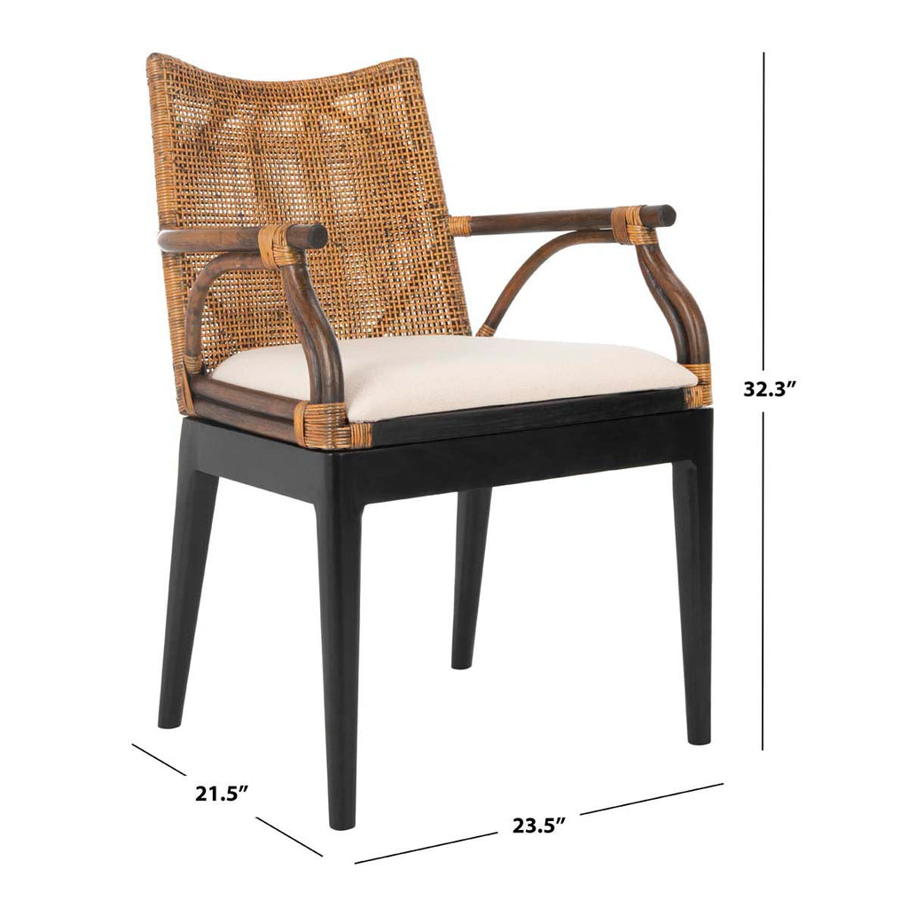 Safavieh Gianni Arm Chair - Brown / Black