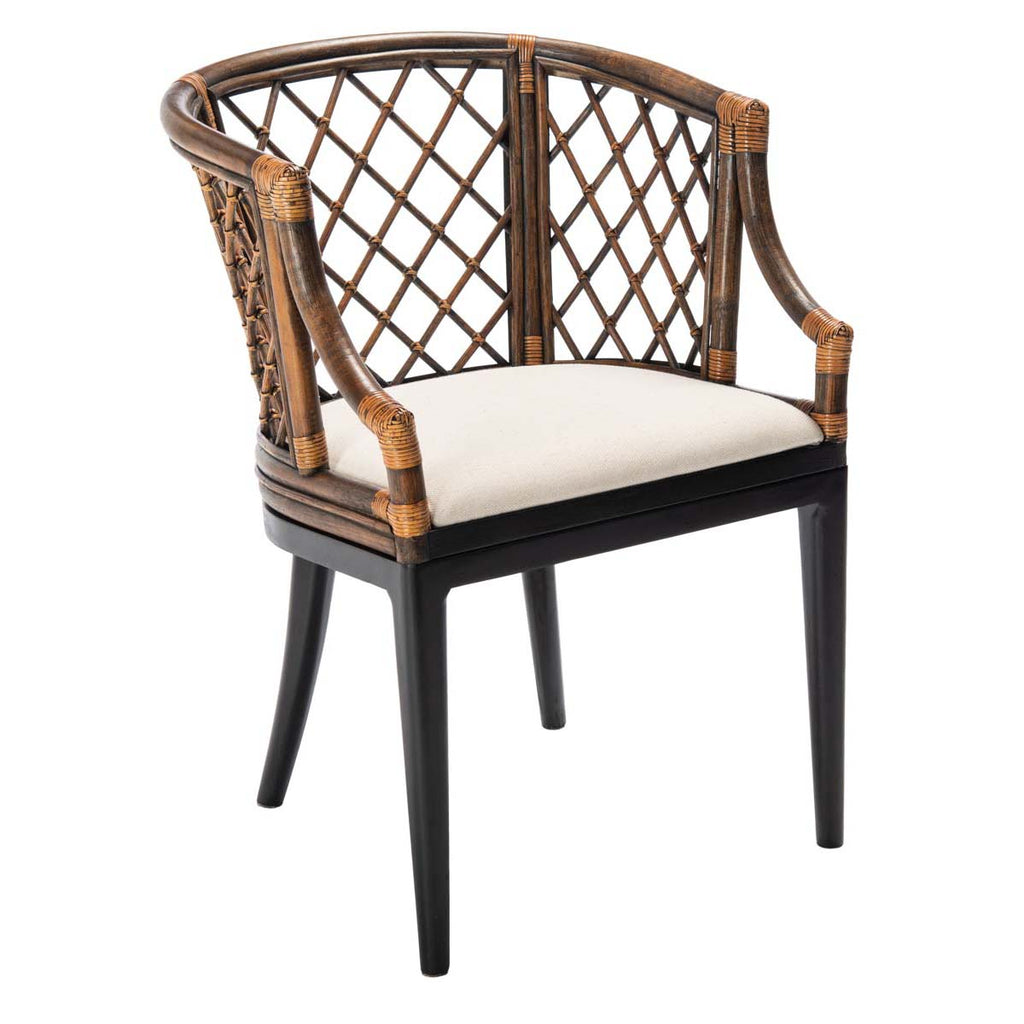 Safavieh Carlotta Arm Chair - Brown / Black