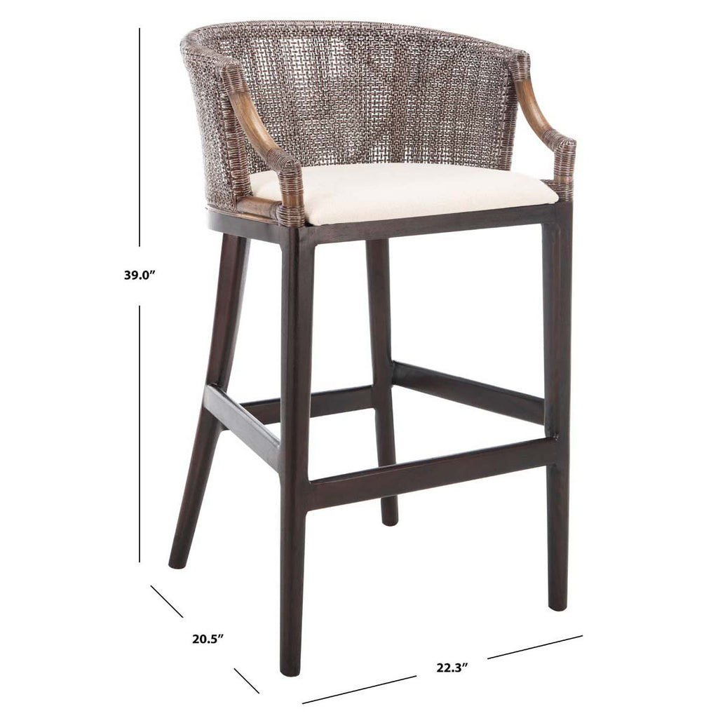 Safavieh Brando Bar Stool - Brown / White