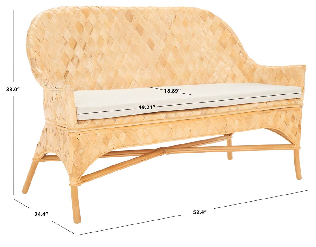 Safavieh Chorus Woven Sofa Bench - Natural / White
