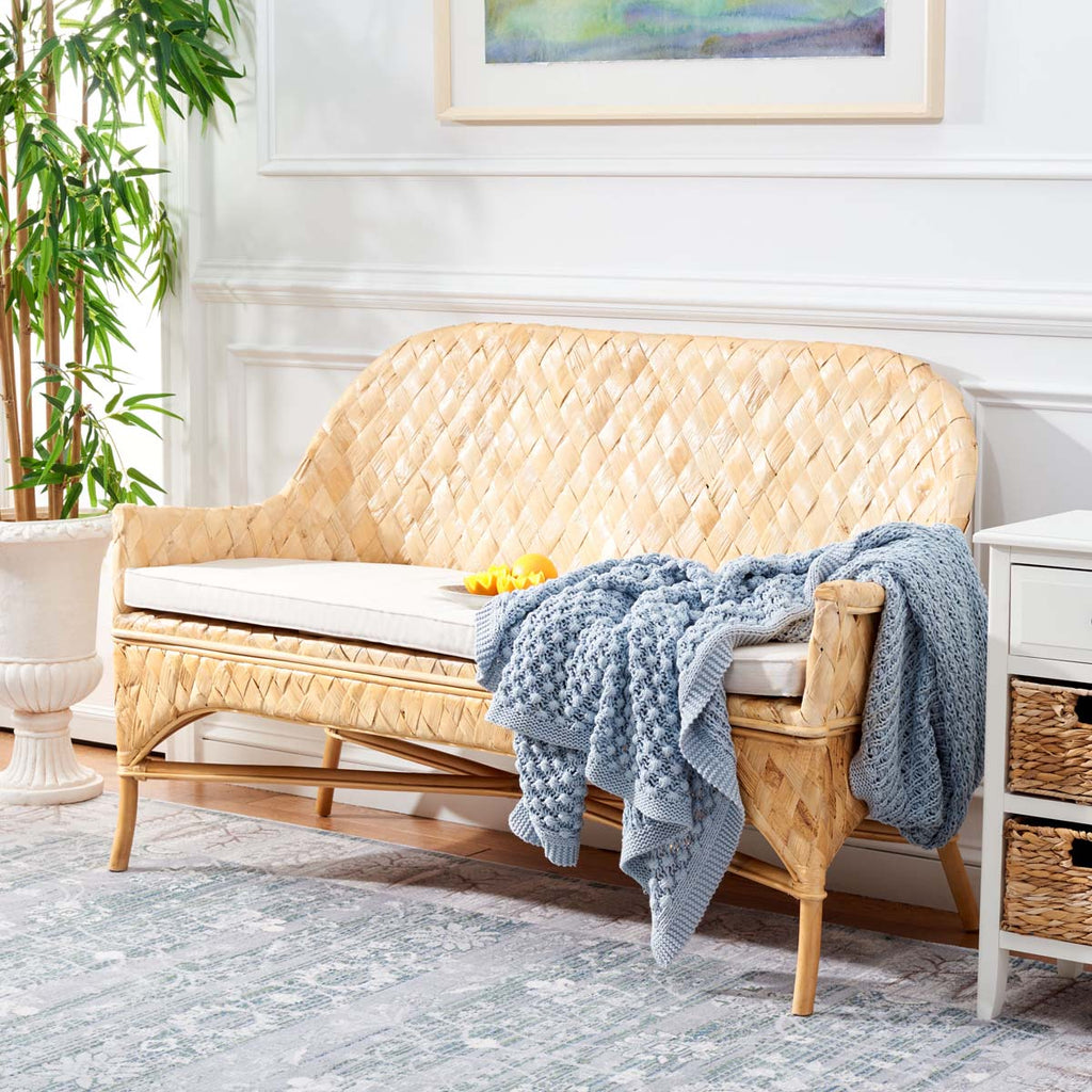 Safavieh Chorus Woven Sofa Bench - Natural / White