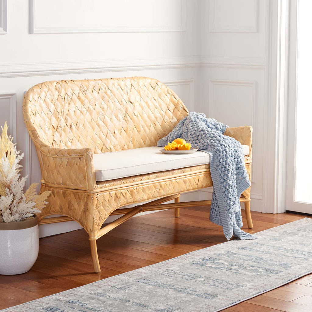 Safavieh Chorus Woven Sofa Bench - Natural / White