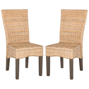 Safavieh Ozias 19''H Wicker Dining Chair-Natural (Set of 2)