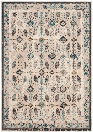 Elegant Area Rug, SER208D, 160 X 230 cm in Cream / Turquoise