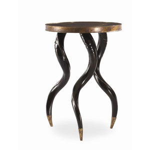 Faux Horn Ebony Chairside Table | Century Furniture - SF5047