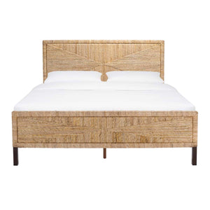 Safavieh Couture Willa Woven Banana Stem Bed - Brown