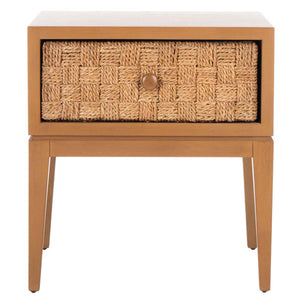 Safavieh Armand Woven Wood Nightstand - Natural / Dark Brown