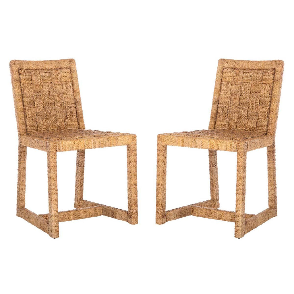 Safavieh Jermaine Woven Dining Chair - Natural (Set of 2)