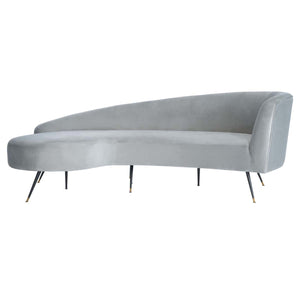 Safavieh Couture Evangeline Velvet Parisian Sofa - Grey