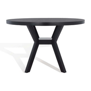 Safavieh Couture Luis Round Wood Dining Table - Black