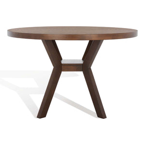 Safavieh Couture Luis Round Wood Dining Table - Medium Oak