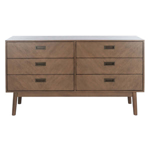 Safavieh Donald 6 Drawer Dresser-Wheat