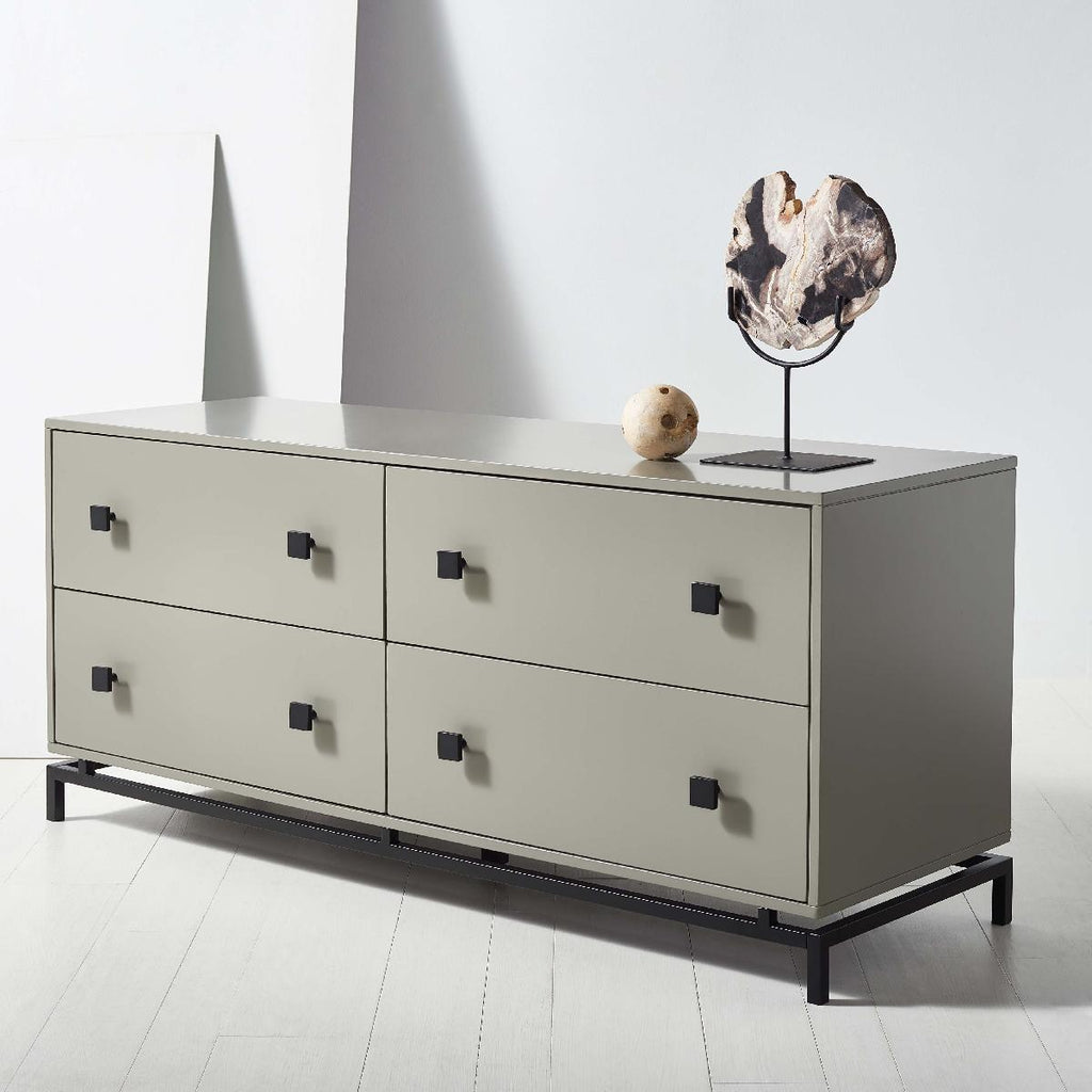 Safavieh Claudette 4 Drawer Dresser - Dark Grey