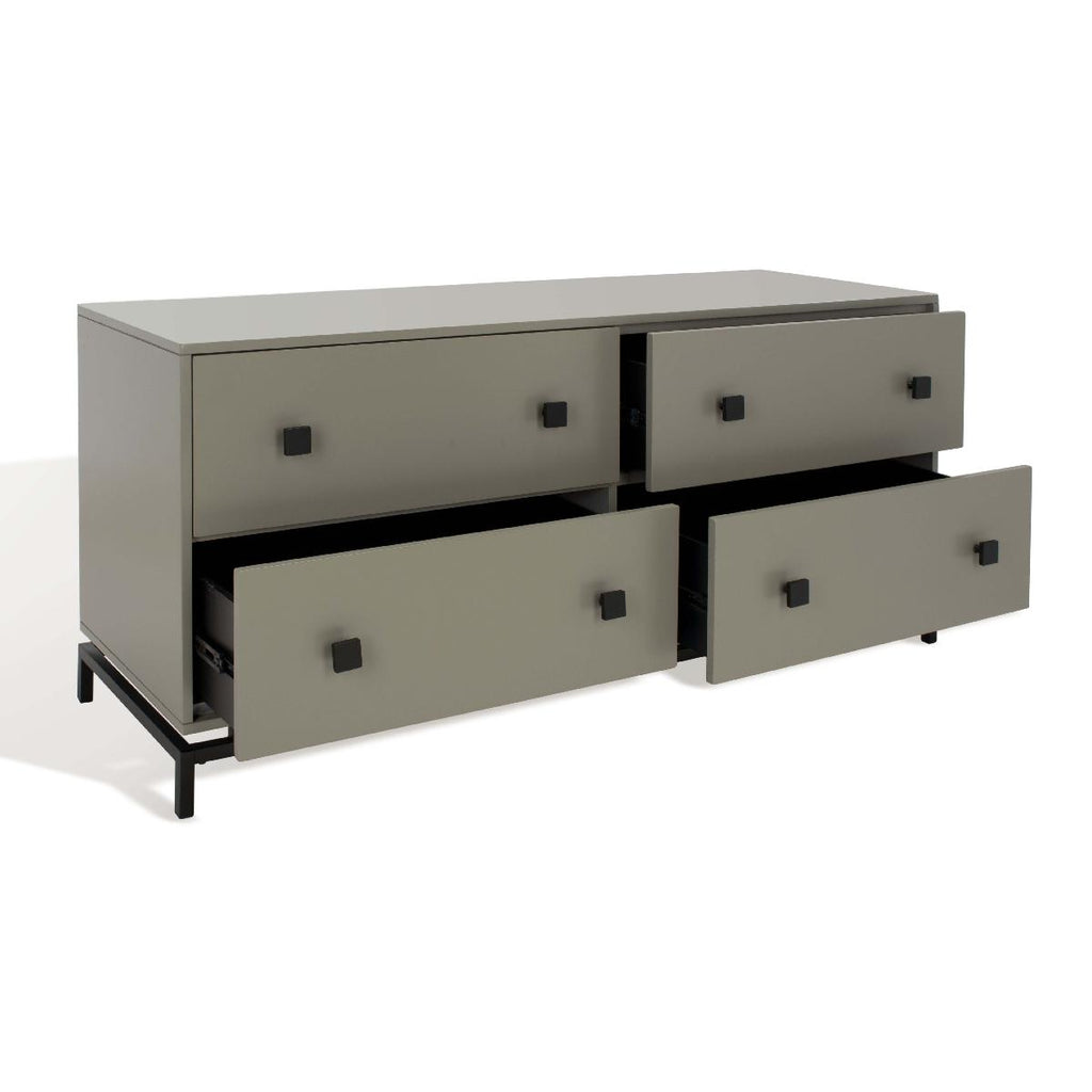 Safavieh Claudette 4 Drawer Dresser - Dark Grey