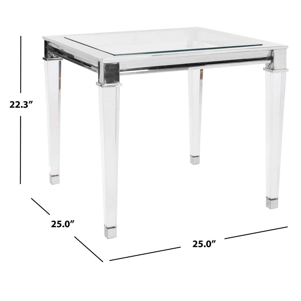 Safavieh Couture Charleston Acrylic End Table - Silver