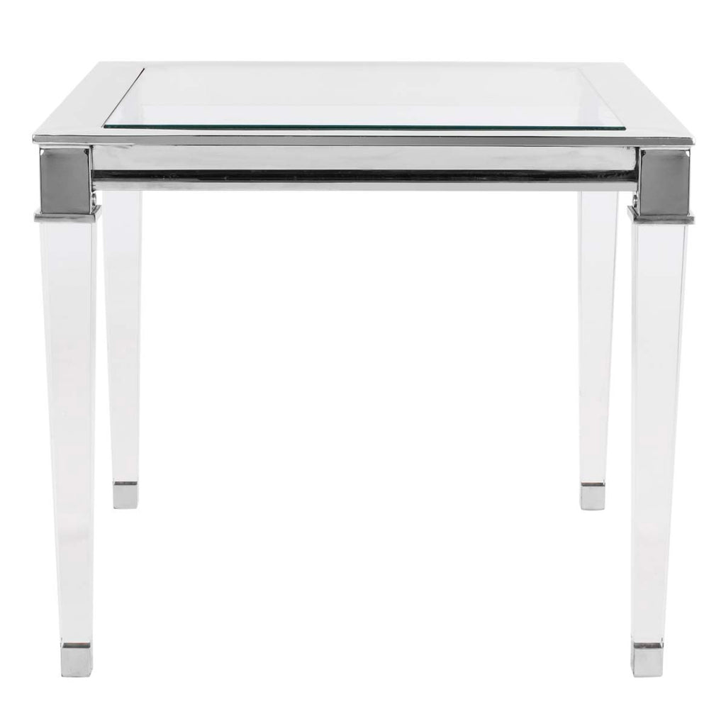 Safavieh Couture Charleston Acrylic End Table Silver