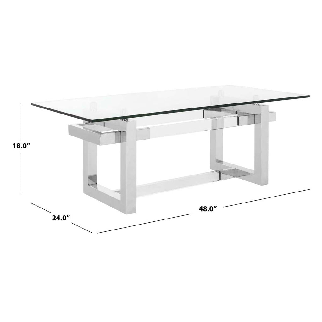 Safavieh Couture Montrelle Acrylic Coffee Table - Silver