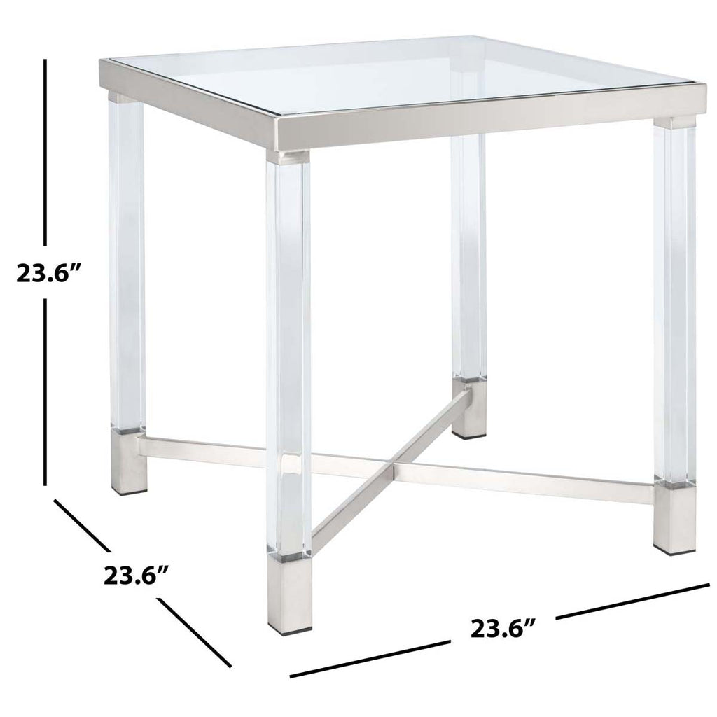 Safavieh Couture Shawna Acrylic End Table - Silver