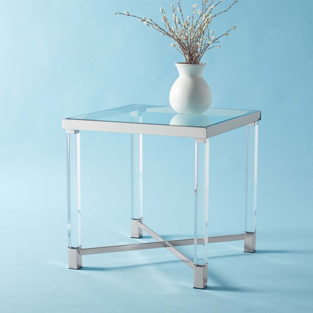 Safavieh Couture Shawna Acrylic End Table - Silver