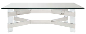 Safavieh Couture Eugene Acrylic Coffee Table - Silver / Clear