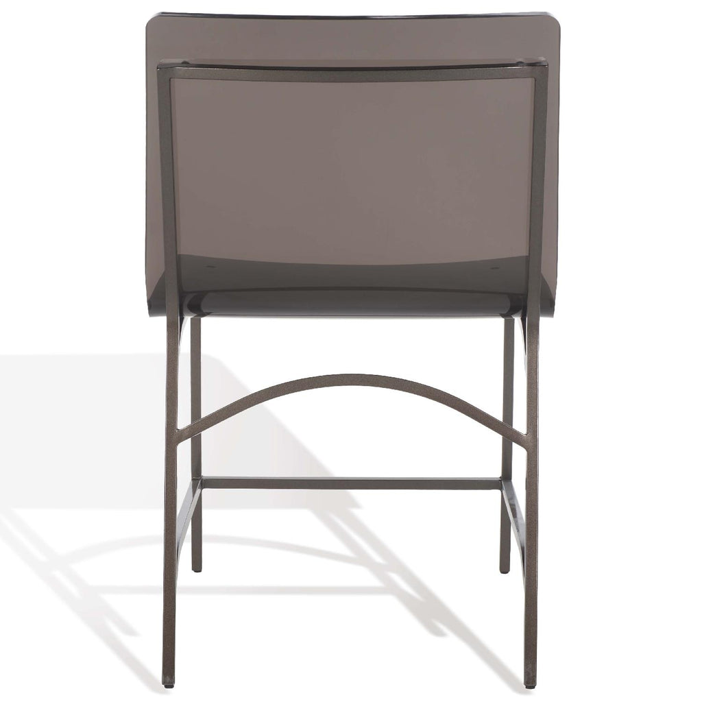 Safavieh Couture Bryant Acrylic Dining Chair - Smoke Grey / Gunmetal (Set of 2)