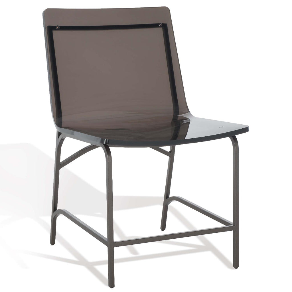 Safavieh Couture Bryant Acrylic Dining Chair - Smoke Grey / Gunmetal (Set of 2)
