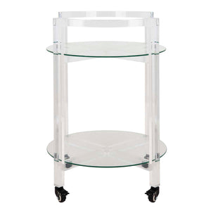 Jules 2 Tier Acrylic Bar Cart | Safavieh Couture - SFV3104