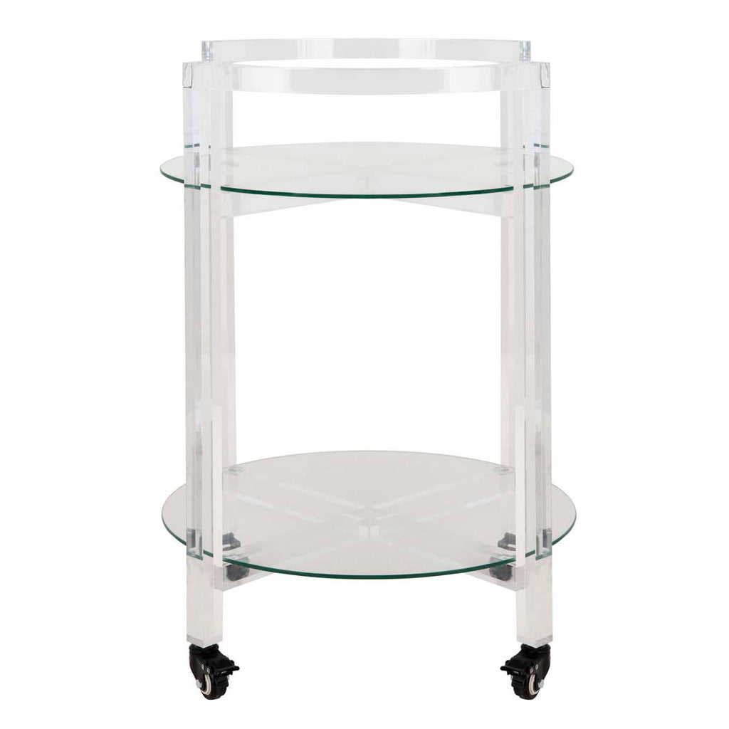 Safavieh Couture Jules 2 Tier Acrylic Bar Cart - Clear