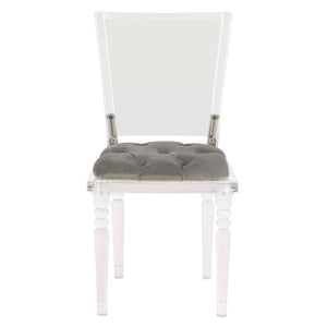 Safavieh Couture Ella Acrylic Dining Chair - Clear/Grey