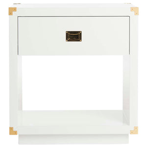 Safavieh Couture Lella Lacquer Side Table - White