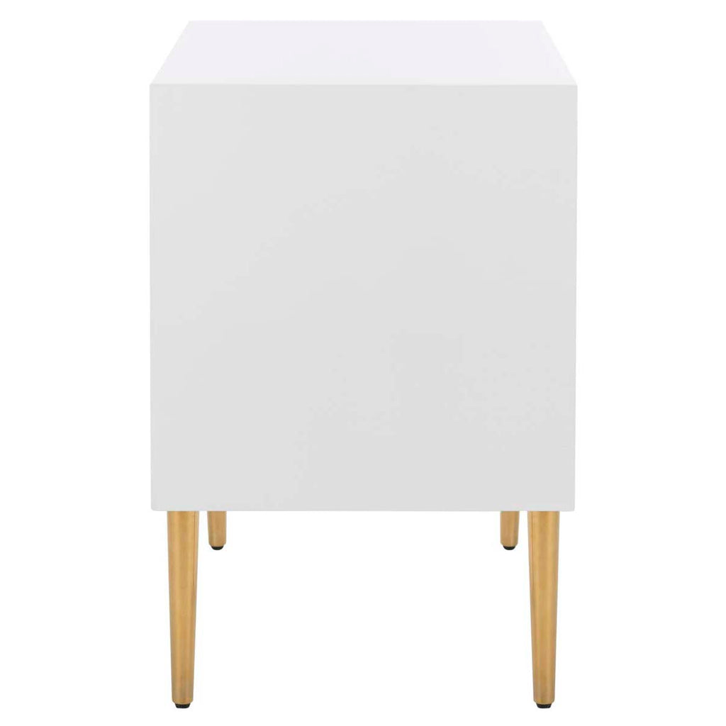Safavieh Couture Vanda 3-Drawer Beetlewood Side Table - White