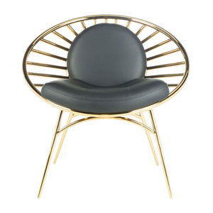Safavieh Couture Nina Hoop Chair - Black / Gold