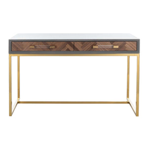 Safavieh Couture Marty Modern Desk - Grey / Gold