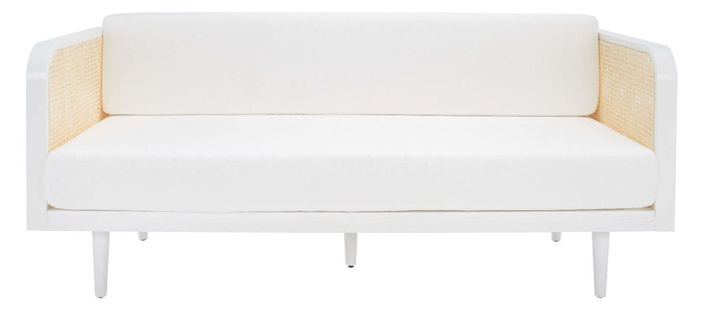 Safavieh Couture Helena French Cane Daybed  - White / Natural