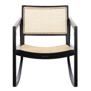 Safavieh Couture Perth Rattan Rocking Chair - Black / Natural