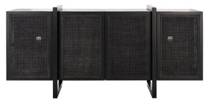 Safavieh Couture Cordelia Rattan Sideboard - Black